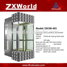 ZXC08-601 Полностеклый панорамный пассажирский лифт